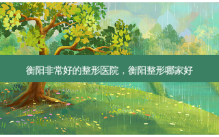衡阳 *** 好的整形医院，衡阳整形哪家好