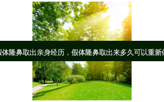 假体隆鼻取出亲身经历，假体隆鼻取出来多久可以重新做