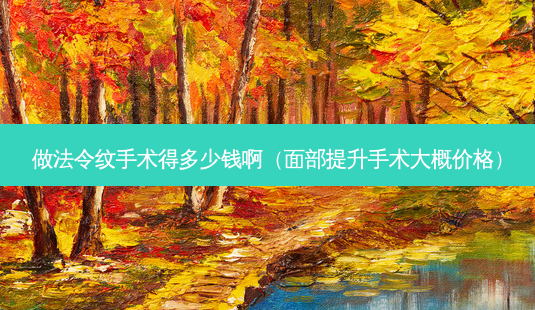 做法令纹手术得多少钱啊(面部提升手术大概价格)-第1张图片-美选资讯网 做法令纹手术得多少钱啊(面部提升手术大概价格)-第1张图片-美选资讯网