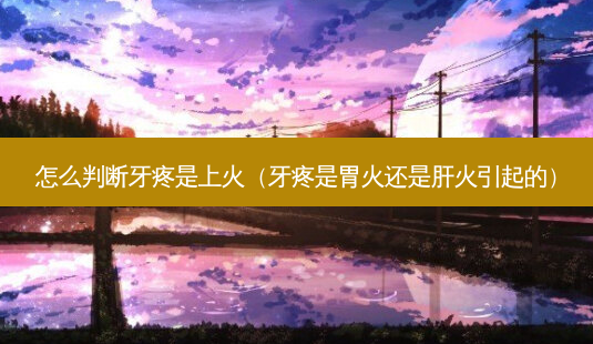 怎么判断牙疼是上火(牙疼是胃火还是肝火引起的)-第1张图片-美选资讯网 怎么判断牙疼是上火(牙疼是胃火还是肝火引起的)-第1张图片-美选资讯网