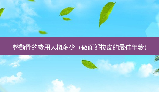 整颧骨的费用大概多少(做面部拉皮的佳年龄)-第1张图片-美选资讯网 整颧骨的费用大概多少(做面部拉皮的佳年龄)-第1张图片-美选资讯网