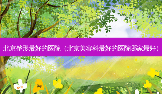 北京整形好的医院(北京美容科好的医院哪家好)-第1张图片-美选资讯网 北京整形好的医院(北京美容科好的医院哪家好)-第1张图片-美选资讯网