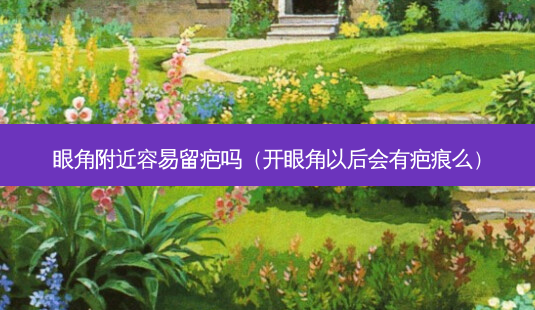 眼角附近容易留疤吗(开眼角以后会有疤痕么)-第1张图片-美选资讯网 眼角附近容易留疤吗(开眼角以后会有疤痕么)-第1张图片-美选资讯网
