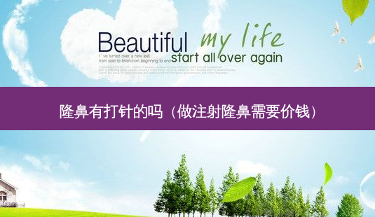 隆鼻有打针的吗(做注射隆鼻需要价钱)-第1张图片-美选资讯网 隆鼻有打针的吗(做注射隆鼻需要价钱)-第1张图片-美选资讯网