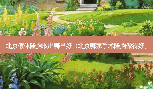 北京假体隆胸取出哪里好(北京哪家手术隆胸做得好)-第1张图片-美选资讯网 北京假体隆胸取出哪里好(北京哪家手术隆胸做得好)-第1张图片-美选资讯网
