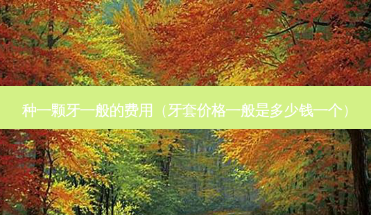 种一颗牙一般的费用(牙套价格一般是多少钱一个)-第1张图片-美选资讯网 种一颗牙一般的费用(牙套价格一般是多少钱一个)-第1张图片-美选资讯网