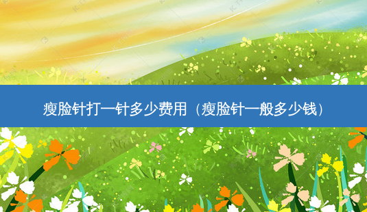 瘦脸针打一针多少费用(瘦脸针一般多少钱)-第1张图片-美选资讯网 瘦脸针打一针多少费用(瘦脸针一般多少钱)-第1张图片-美选资讯网