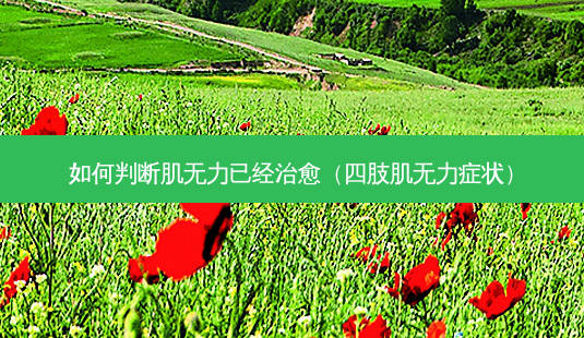 如何判断肌无力已经(四肢肌无力症状)-第1张图片-美选资讯网 如何判断肌无力已经(四肢肌无力症状)-第1张图片-美选资讯网