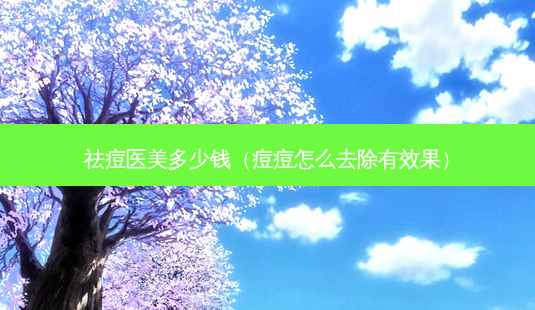 祛痘医美多少钱(痘痘怎么去除有效果)-第1张图片-美选资讯网 祛痘医美多少钱(痘痘怎么去除有效果)-第1张图片-美选资讯网
