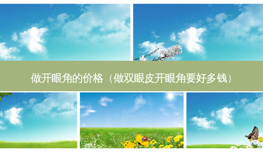 做开眼角的价格(做双眼皮开眼角要好多钱)-第1张图片-美选资讯网 做开眼角的价格(做双眼皮开眼角要好多钱)-第1张图片-美选资讯网