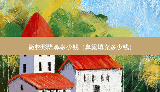 微整形隆鼻多少钱(鼻梁填充多少钱)-第1张图片-美选资讯网 微整形隆鼻多少钱(鼻梁填充多少钱)-第1张图片-美选资讯网