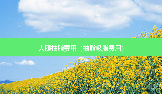 大腿抽脂费用(抽脂吸脂费用)-第1张图片-美选资讯网 大腿抽脂费用(抽脂吸脂费用)-第1张图片-美选资讯网