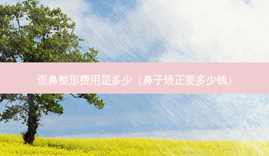 歪鼻整形费用是多少(鼻子矫正要多少钱)-第1张图片-美选资讯网 歪鼻整形费用是多少(鼻子矫正要多少钱)-第1张图片-美选资讯网