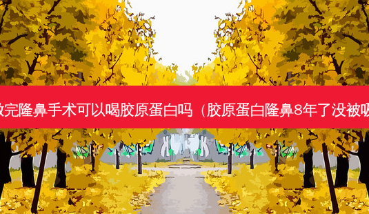 刚做完隆鼻手术可以喝胶原蛋白吗(胶原蛋白隆鼻8年了没被吸收)-第1张图片-美选资讯网 刚做完隆鼻手术可以喝胶原蛋白吗(胶原蛋白隆鼻8年了没被吸收)-第1张图片-美选资讯网
