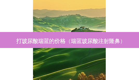 打玻尿酸瑞蓝的价格(瑞蓝玻尿酸注射隆鼻)-第1张图片-美选资讯网 打玻尿酸瑞蓝的价格(瑞蓝玻尿酸注射隆鼻)-第1张图片-美选资讯网