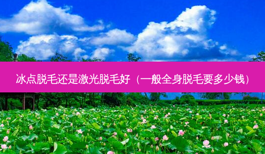 冰点脱毛还是激光脱毛好(一般全身脱毛要多少钱)-第1张图片-美选资讯网 冰点脱毛还是激光脱毛好(一般全身脱毛要多少钱)-第1张图片-美选资讯网