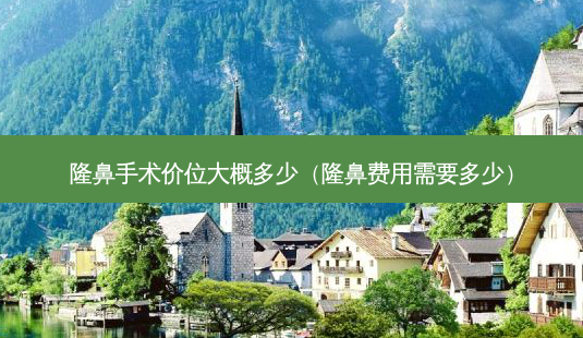 隆鼻手术价位大概多少(隆鼻费用需要多少)-第1张图片-美选资讯网 隆鼻手术价位大概多少(隆鼻费用需要多少)-第1张图片-美选资讯网