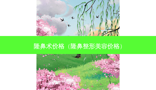 隆鼻术价格(隆鼻整形美容价格)-第1张图片-美选资讯网 隆鼻术价格(隆鼻整形美容价格)-第1张图片-美选资讯网