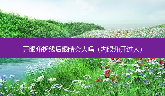 开眼角拆线后眼睛会大吗(内眼角开过大)-第1张图片-美选资讯网 开眼角拆线后眼睛会大吗(内眼角开过大)-第1张图片-美选资讯网
