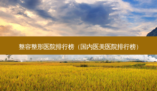 整容整形医院排行榜(国内医美医院排行榜)-第1张图片-美选资讯网 整容整形医院排行榜(国内医美医院排行榜)-第1张图片-美选资讯网