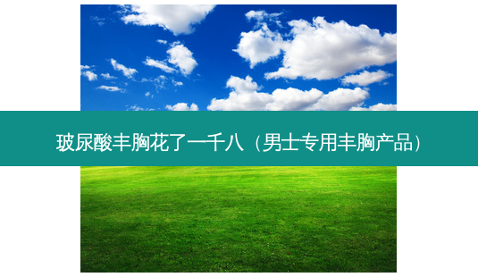 玻尿酸丰胸花了一千八(男士专用丰胸产品)-第1张图片-美选资讯网 玻尿酸丰胸花了一千八(男士专用丰胸产品)-第1张图片-美选资讯网