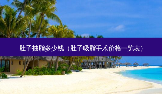 肚子抽脂多少钱（肚子吸脂手术价格一览表）-第1张图片-美选资讯网