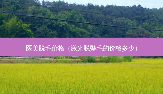 医美脱毛价格(激光脱鬓毛的价格多少)-第1张图片-美选资讯网 医美脱毛价格(激光脱鬓毛的价格多少)-第1张图片-美选资讯网