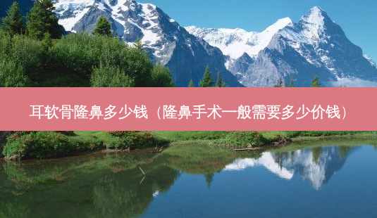 耳软骨隆鼻多少钱(隆鼻手术一般需要多少价钱)-第1张图片-美选资讯网 耳软骨隆鼻多少钱(隆鼻手术一般需要多少价钱)-第1张图片-美选资讯网