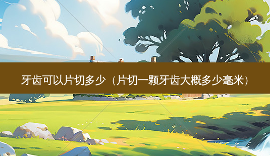 牙齿可以片切多少(片切一颗牙齿大概多少毫米)-第1张图片-美选资讯网 牙齿可以片切多少(片切一颗牙齿大概多少毫米)-第1张图片-美选资讯网
