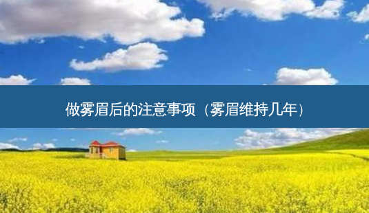 做雾眉后的注意事项(雾眉维持几年)-第1张图片-美选资讯网 做雾眉后的注意事项(雾眉维持几年)-第1张图片-美选资讯网