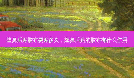 隆鼻后贴胶布要贴多久,隆鼻后贴的胶布有什么作用-第1张图片-美选资讯网 隆鼻后贴胶布要贴多久,隆鼻后贴的胶布有什么作用-第1张图片-美选资讯网
