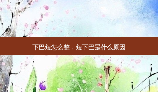 下巴短怎么整,短下巴是什么原因-第1张图片-美选资讯网 下巴短怎么整,短下巴是什么原因-第1张图片-美选资讯网