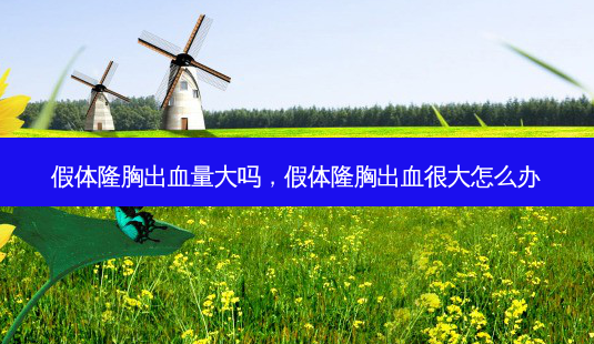 假体隆胸出血量大吗,假体隆胸出血很大怎么办-第1张图片-美选资讯网 假体隆胸出血量大吗,假体隆胸出血很大怎么办-第1张图片-美选资讯网