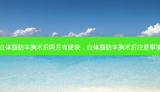 自体脂肪丰胸术后两月有硬块,自体脂肪丰胸术后注意事项-第1张图片-美选资讯网 自体脂肪丰胸术后两月有硬块,自体脂肪丰胸术后注意事项-第1张图片-美选资讯网