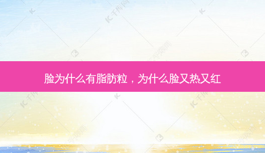 脸为什么有脂肪粒,为什么脸又热又红-第1张图片-美选资讯网 脸为什么有脂肪粒,为什么脸又热又红-第1张图片-美选资讯网