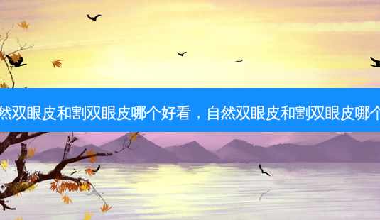 自然双眼皮和割双眼皮哪个好看,自然双眼皮和割双眼皮哪个好-第1张图片-美选资讯网 自然双眼皮和割双眼皮哪个好看,自然双眼皮和割双眼皮哪个好-第1张图片-美选资讯网