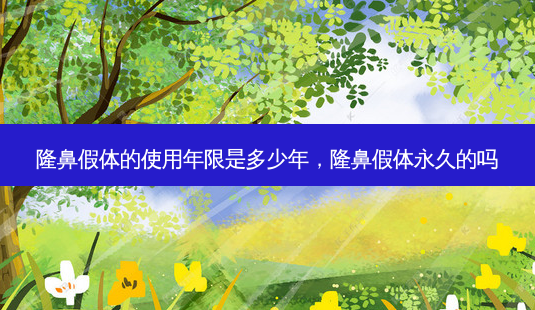隆鼻假体的使用年限是多少年,隆鼻假体永久的吗-第1张图片-美选资讯网 隆鼻假体的使用年限是多少年,隆鼻假体永久的吗-第1张图片-美选资讯网