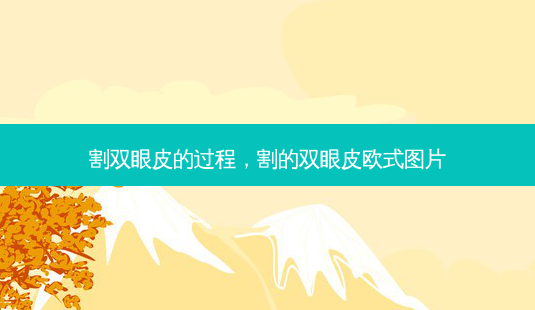 割双眼皮的过程,割的双眼皮欧式图片-第1张图片-美选资讯网 割双眼皮的过程,割的双眼皮欧式图片-第1张图片-美选资讯网
