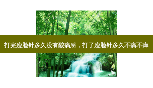 打完瘦脸针多久没有酸痛感,打了瘦脸针多久不痛不痒-第1张图片-美选资讯网 打完瘦脸针多久没有酸痛感,打了瘦脸针多久不痛不痒-第1张图片-美选资讯网