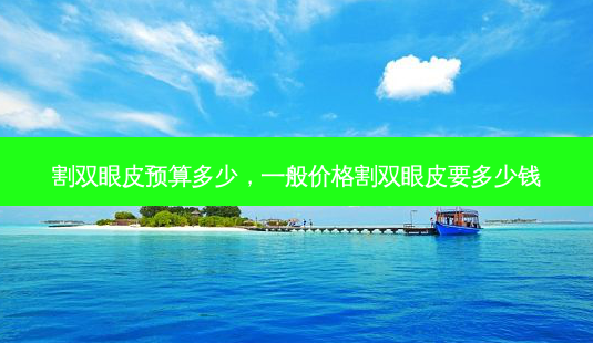 割双眼皮预算多少,一般价格割双眼皮要多少钱-第1张图片-美选资讯网 割双眼皮预算多少,一般价格割双眼皮要多少钱-第1张图片-美选资讯网