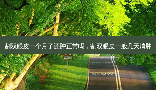 割双眼皮一个月了还肿正常吗,割双眼皮一般几天消肿-第1张图片-美选资讯网 割双眼皮一个月了还肿正常吗,割双眼皮一般几天消肿-第1张图片-美选资讯网