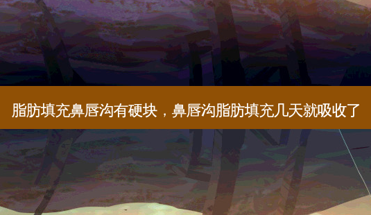 脂肪填充鼻唇沟有硬块,鼻唇沟脂肪填充几天就吸收了-第1张图片-美选资讯网 脂肪填充鼻唇沟有硬块,鼻唇沟脂肪填充几天就吸收了-第1张图片-美选资讯网