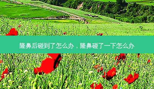 隆鼻后碰到了怎么办,隆鼻碰了一下怎么办-第1张图片-美选资讯网 隆鼻后碰到了怎么办,隆鼻碰了一下怎么办-第1张图片-美选资讯网