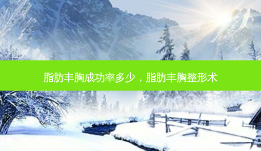 脂肪丰胸成功率多少,脂肪丰胸整形术-第1张图片-美选资讯网 脂肪丰胸成功率多少,脂肪丰胸整形术-第1张图片-美选资讯网
