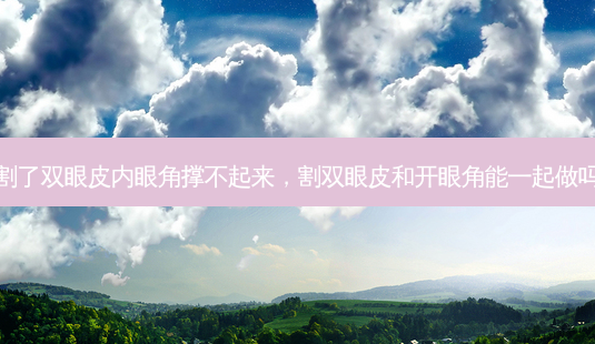 割了双眼皮内眼角撑不起来,割双眼皮和开眼角能一起做吗-第1张图片-美选资讯网 割了双眼皮内眼角撑不起来,割双眼皮和开眼角能一起做吗-第1张图片-美选资讯网