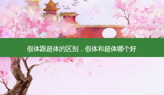 假体跟超体的区别,假体和超体哪个好-第1张图片-美选资讯网 假体跟超体的区别,假体和超体哪个好-第1张图片-美选资讯网