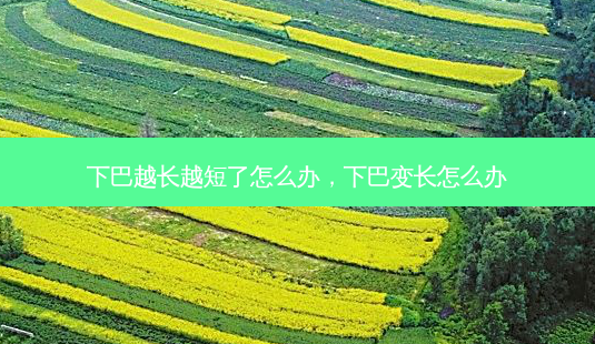 下巴越长越短了怎么办,下巴变长怎么办-第1张图片-美选资讯网 下巴越长越短了怎么办,下巴变长怎么办-第1张图片-美选资讯网