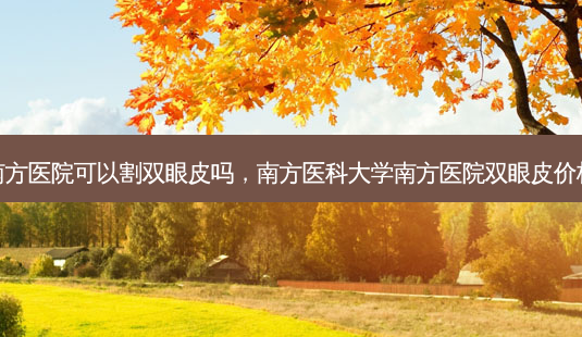 南方医院可以割双眼皮吗,南方医科大学南方医院双眼皮价格-第1张图片-美选资讯网 南方医院可以割双眼皮吗,南方医科大学南方医院双眼皮价格-第1张图片-美选资讯网