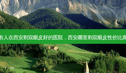 有人在西安割双眼皮好的医院,西安哪里割双眼皮性价比高-第1张图片-美选资讯网 有人在西安割双眼皮好的医院,西安哪里割双眼皮性价比高-第1张图片-美选资讯网