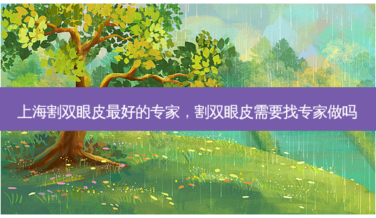 上海割双眼皮 *** 的专家,割双眼皮需要找专家做吗-第1张图片-美选资讯网 上海割双眼皮 *** 的专家,割双眼皮需要找专家做吗-第1张图片-美选资讯网